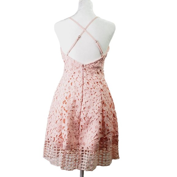 Lovers + Friends Bellini LaceDress in Veiled Rose, Sz S - Picture 6 of 12